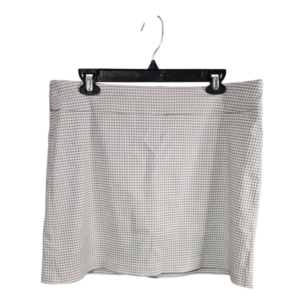 White and Gray Mini Pencil Skorts for Work